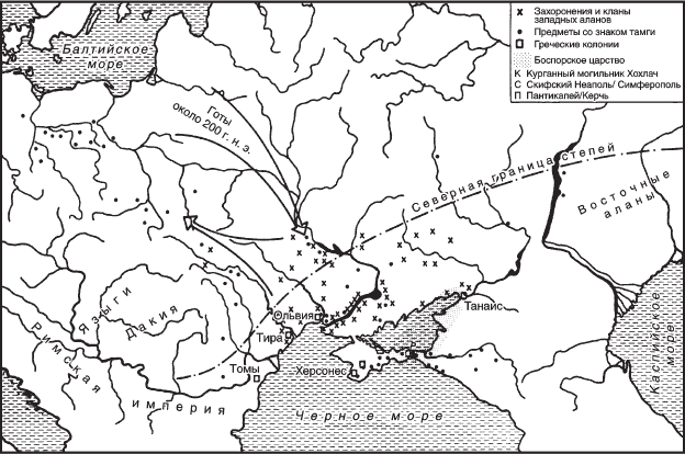 Контурная карта сарматы