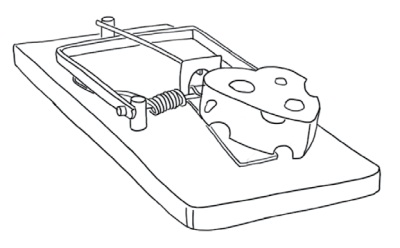 Мышеловка с сыром рисунок