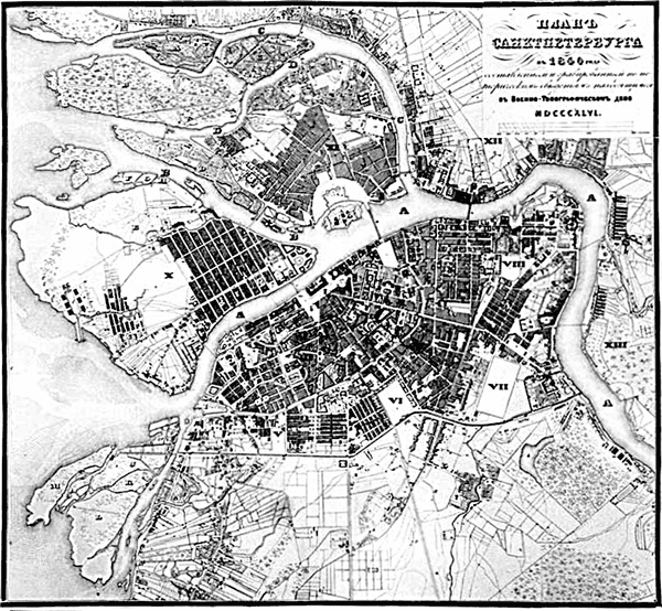 Карта санкт петербурга 1870