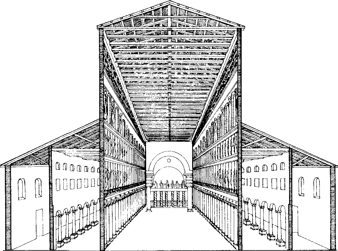 Раннехристианская базилика схема