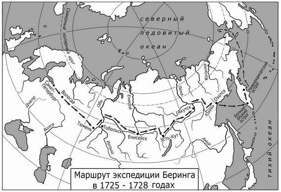 Карта камчатской экспедиции