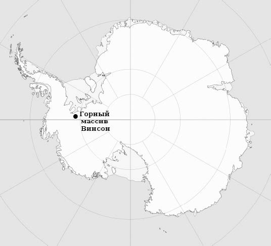 Карта антарктиды массив винсон