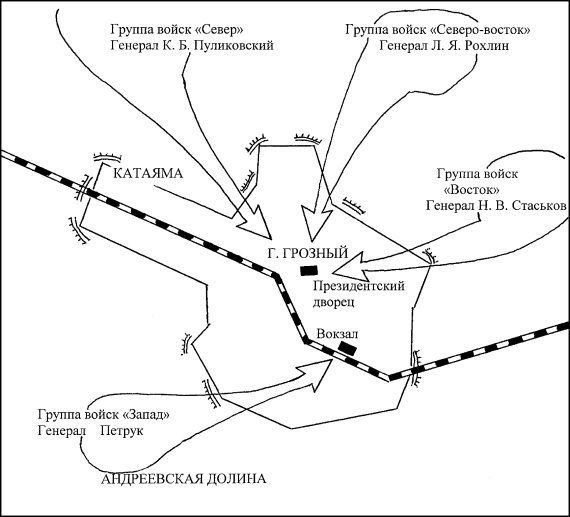 Карта боевых действий в чечне 1994 1996