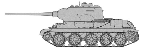 Рисунок т34 сбоку