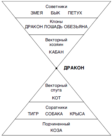 Структурный гороскоп. Деловая пирамида для быка. Деловая пирамида для кабана. Векторный хозяин. Кваша виртуальные знаки.