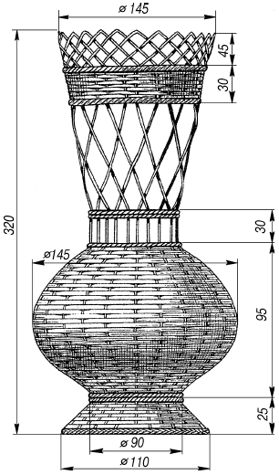 Основание изделия. Техника плетения шаровидных форм. Люстра из лозы своими руками чертежи. Подставки для лоза схема ваза. Разновидность форм плетёных ВАЗ контуры.