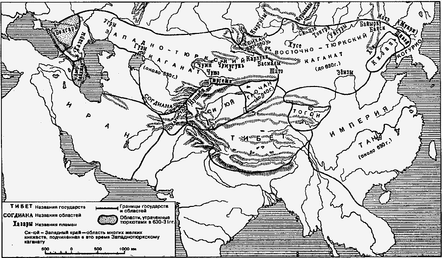 Карта тюркских государств