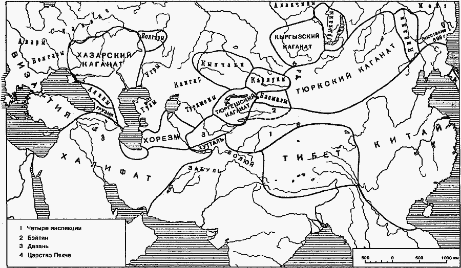 Киргизский каганат карта