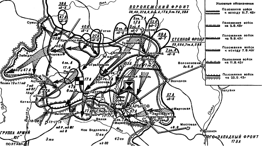 Положение под харьковом. Харьковская наступательная операция 1943. Харьковская операция 1943 карта. Харьковская наступательная операция 1942. Освобождение Белгорода 1943 карта.