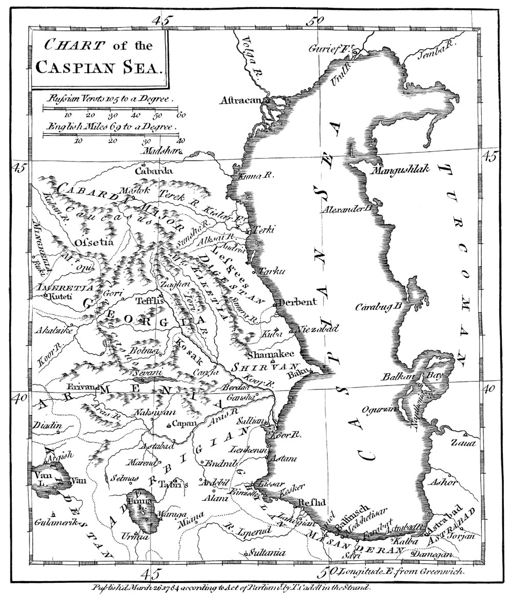 каспийское море карта
