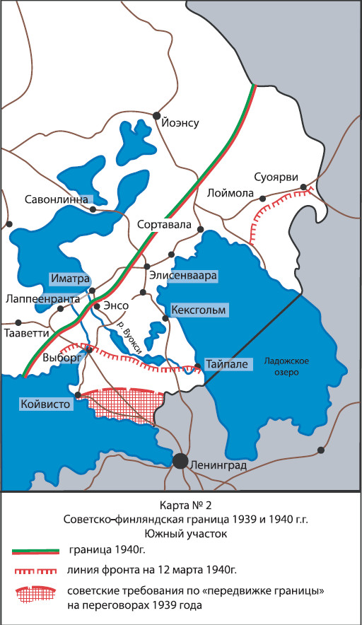 Где была граница с финляндией до 1939 года карта