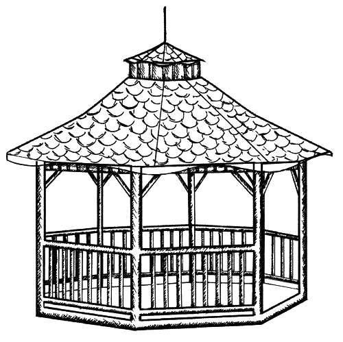 Беседка рисунок 7 класс карандашом