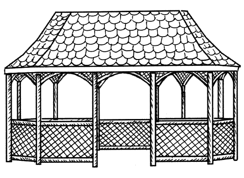 Как рисовать беседку
