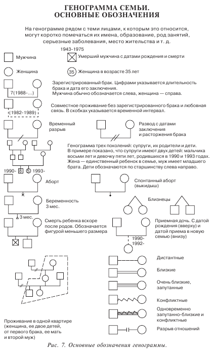 Семейная генограмма образец