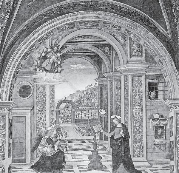 Xvii xii. Пинтуриккьо Благовещение 1501. Заль и Рудабе иллюстрации.