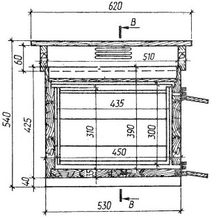 Размеры улья лежака на 16 рамок чертеж