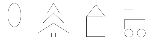 Сложи картинку из геометрических фигур для детей 3 4 лет