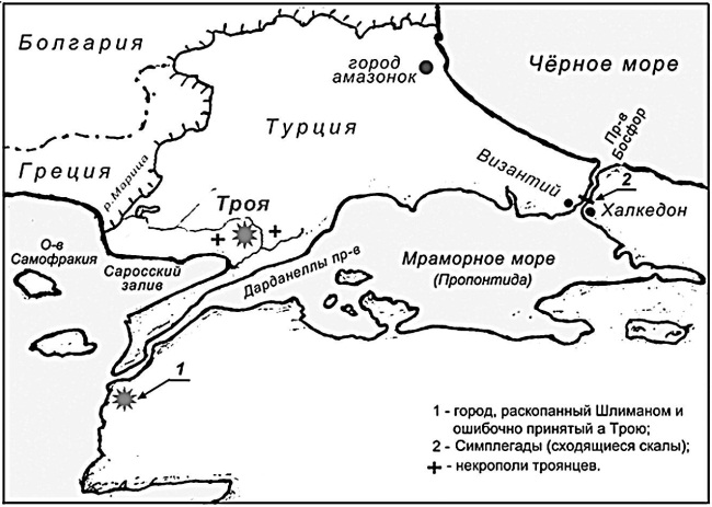 Контурная карта мраморное море