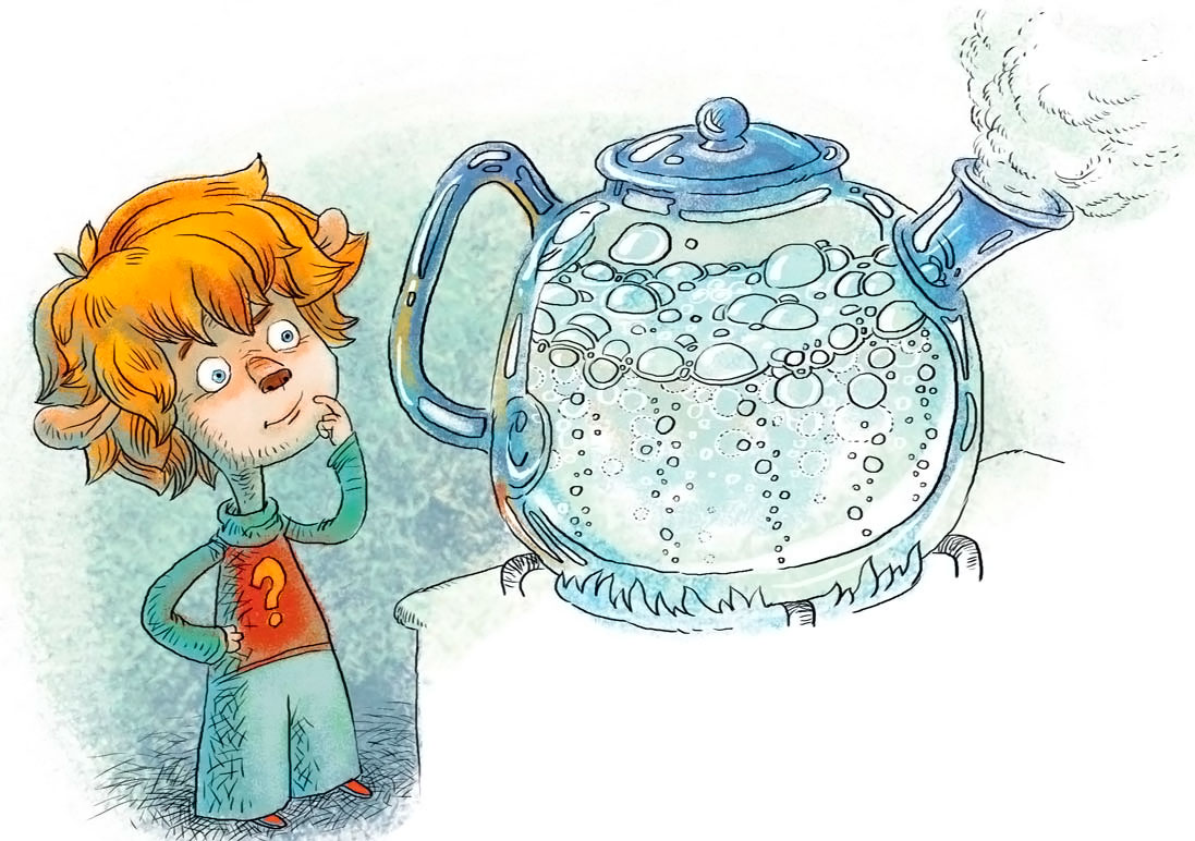 Кипящая вода в чайнике