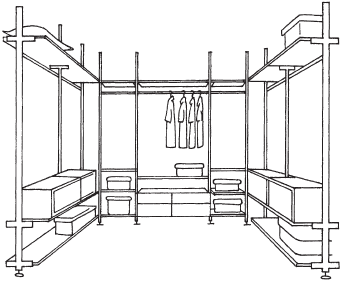 Как нарисовать схематично гардеробную