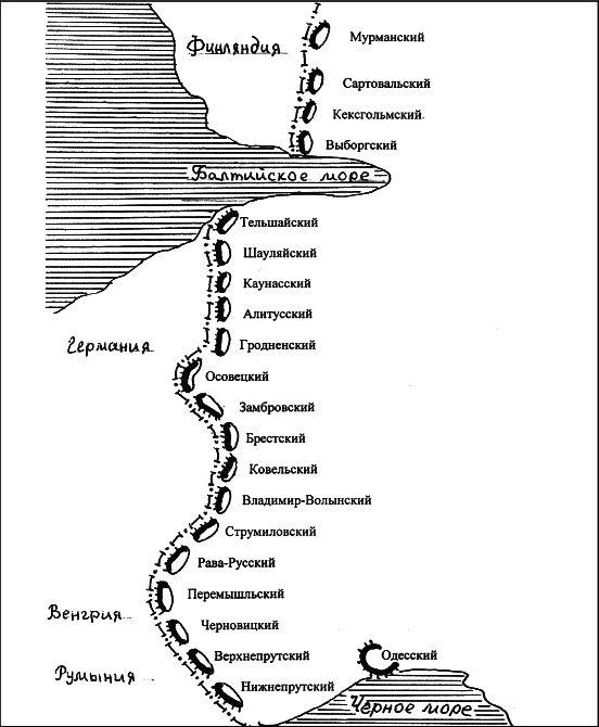 Карта дотов минского укрепрайона