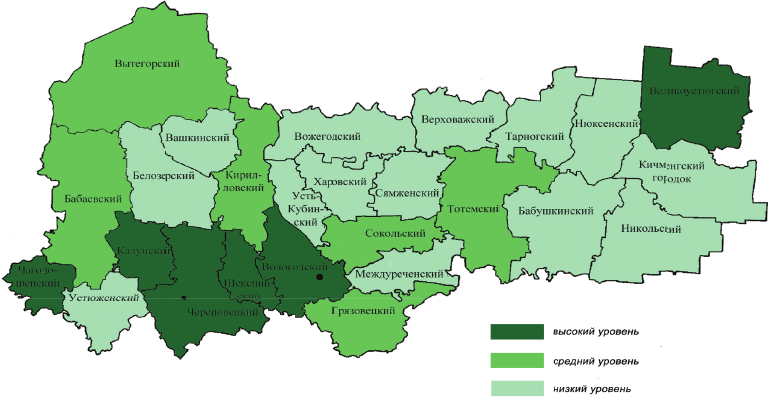 Карта тарногский район