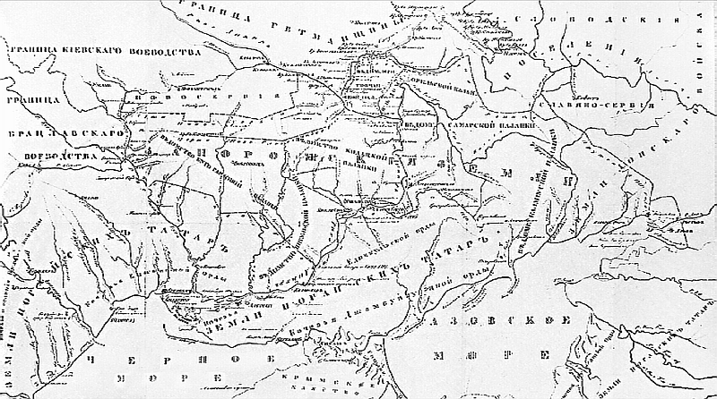 Карта полков войска запорожского