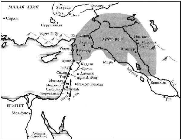 Ниневия карта древнего мира