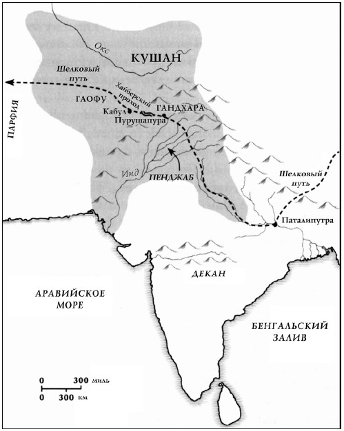 Кушанское царство карта