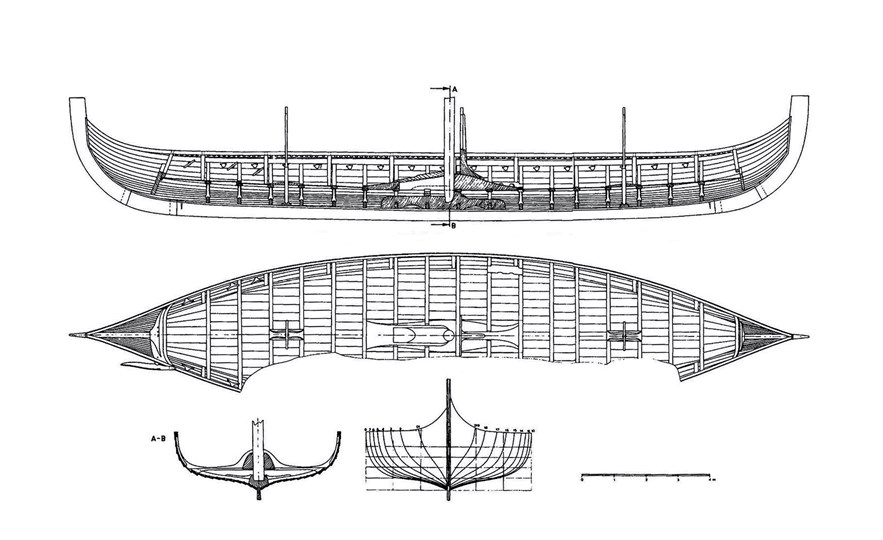 Драккар викингов чертежи
