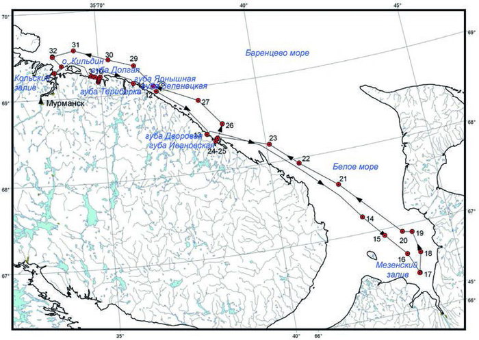 Мурманск карта баренцево море