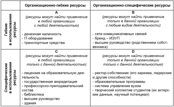 Организационная матрица образовательного процесса на день образец