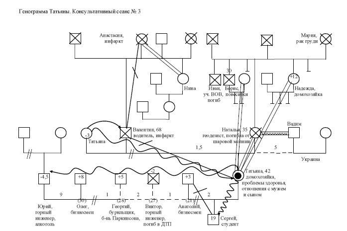 Семейная генограмма образец