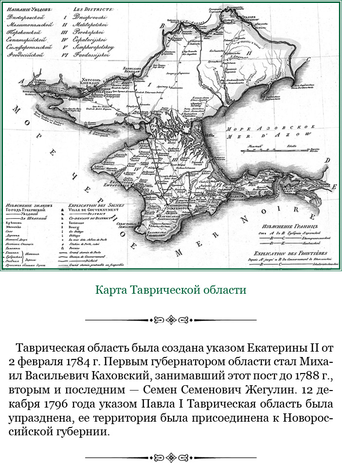 Таврическая область карта