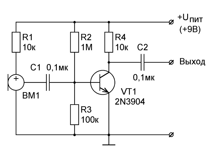Простые схемы. Схема микрофонного усилителя для электретного микрофона. Схема усилителя электретного микрофона на транзисторах. Усилитель для электретного микрофона на двух транзисторах. Усилитель для электретного микрофона 5в схема.