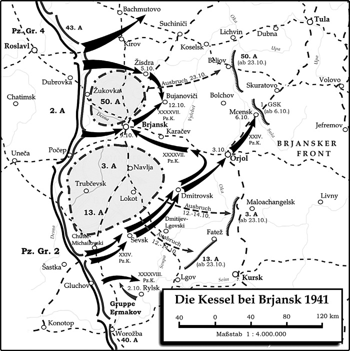 Вяземский котел 1941 карта