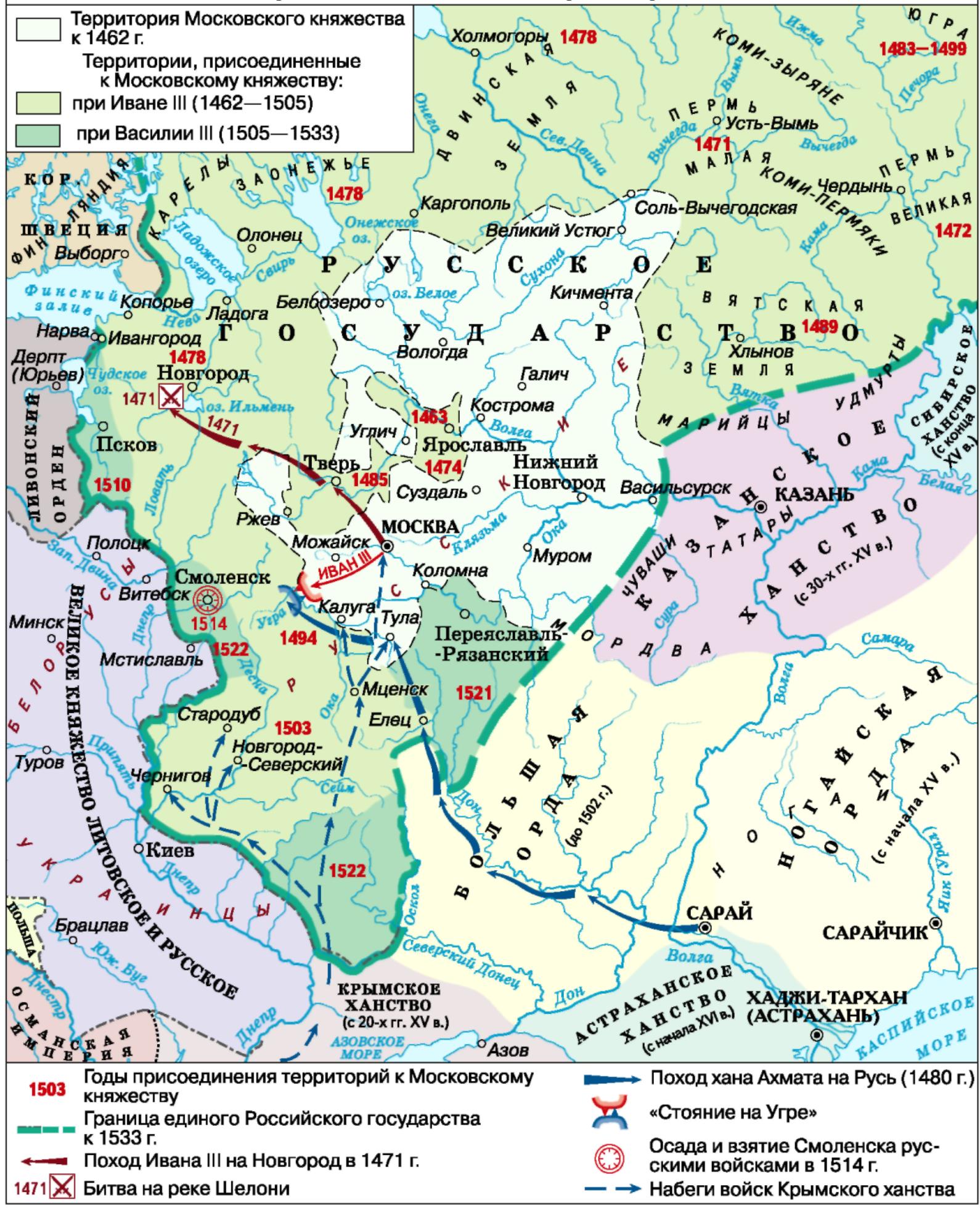 Карта руси при иване 3